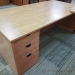 Sugar Maple U/C Suite Desk w/ Overhead & Pedestal Storage